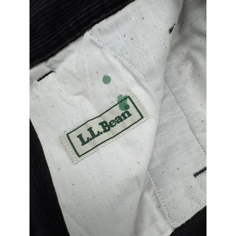 Vintage L.L. Bean Corduroy Pants Womens‎ Size 12 P Petite Black Distressed 90s